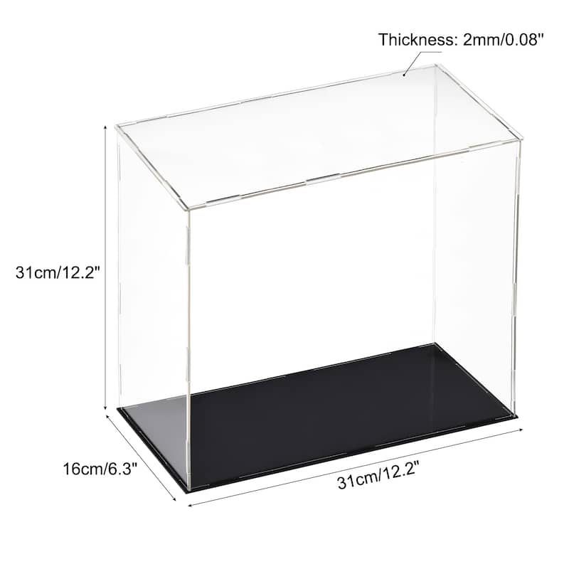 Acrylic Display Case Box Dustproof Showcase Cube Collectibles Show Box - 11.8x5.9x11.8 inch