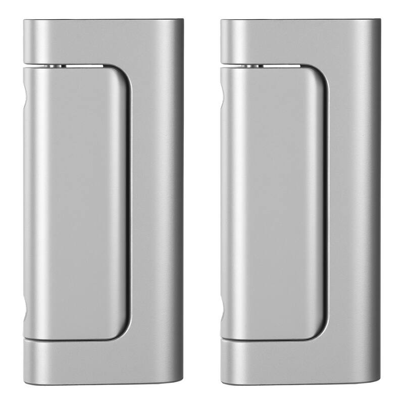 2 Pack Silver Door Reinforcement Lock Aluminum Alloy Security Latch with Rubber Bumper