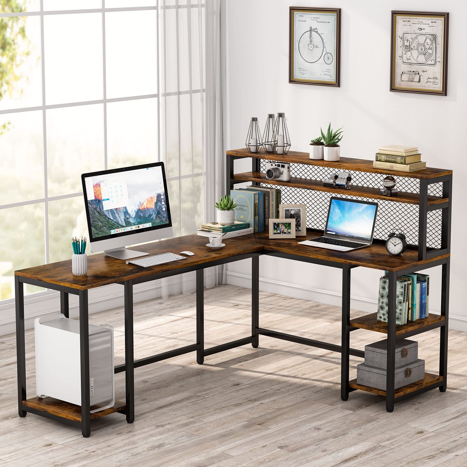https://ak1.ostkcdn.com/images/products/is/images/direct/a5a35526fc604ea78e6d786ad705d38e5e7fed1a/Tribesigns-67-inch-L-Shaped-Computer-Desk-with-Hutch-and-Storage-Shelf.jpg