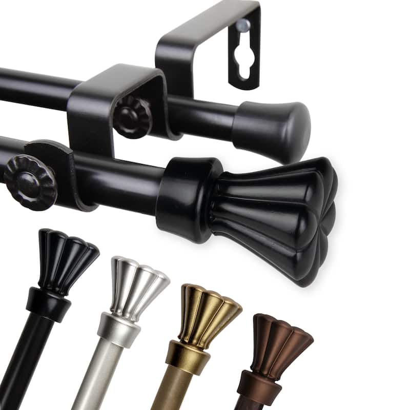 InStyleDesign Drais Double Curtain Rod 5/8-inch dia.