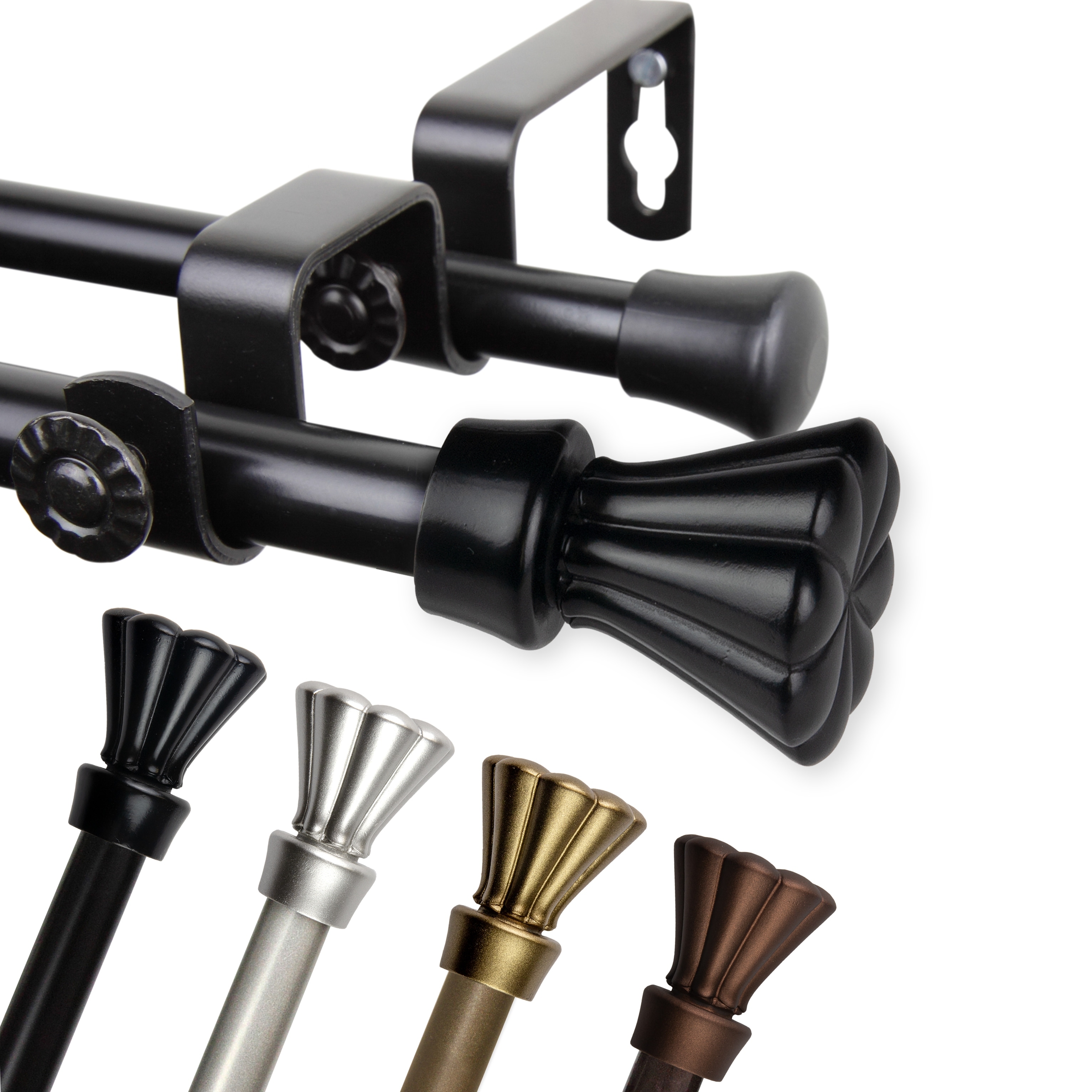 InStyleDesign Drais Double Curtain Rod 5/8-inch dia.