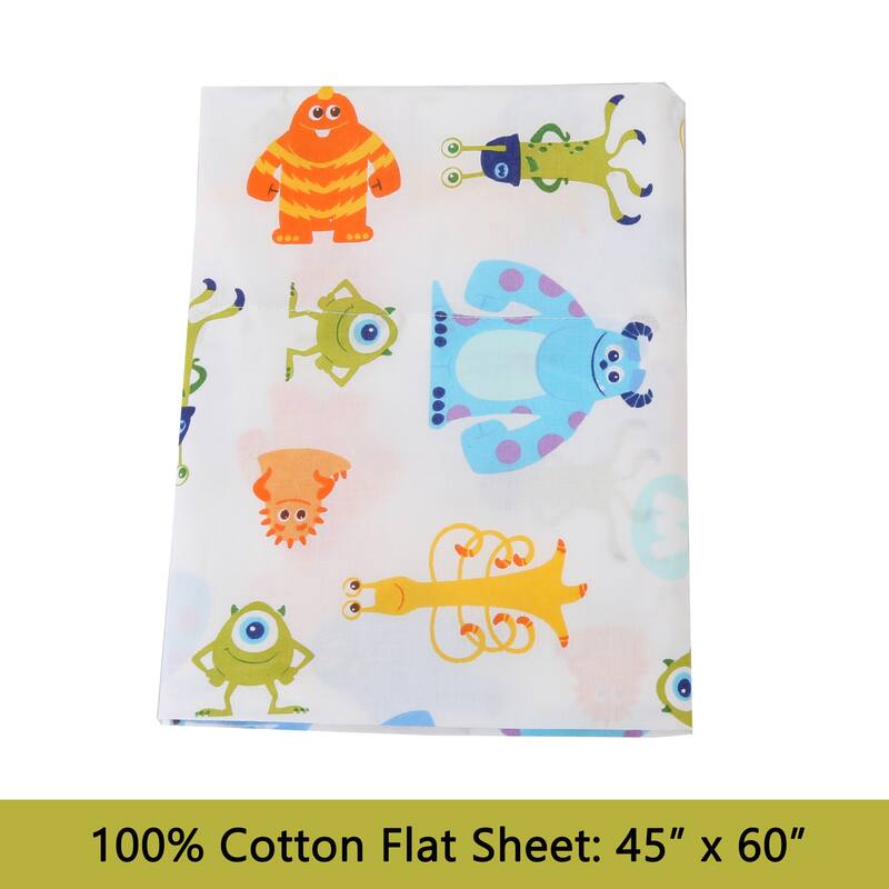 3-Piece Cotton Toddler Sheet Set for Kids Boys & Girls (Animals, Fish, Sports, Floral)
