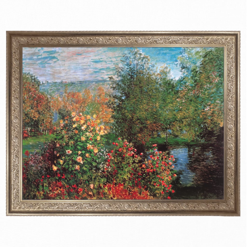 Masterpiece Art Gallery| Corner of the Garden at Montgeron by Claude Monet - Framed Canvas Art Print