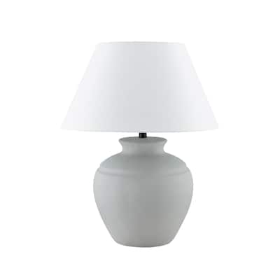Bolton 26" Table Lamp with Linen Shade, Gray