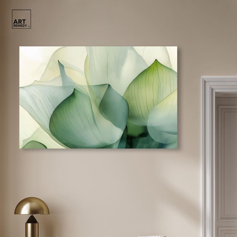 Translucent Floral Layers Canvas by Art Remedy, Gallery Wrapped