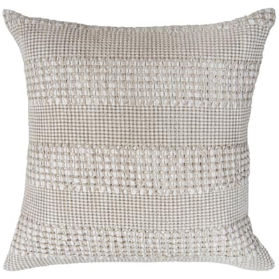 Donny Osmond Dark Natural/Ivory Stripe Modern Throw Pillow, 20''x20''