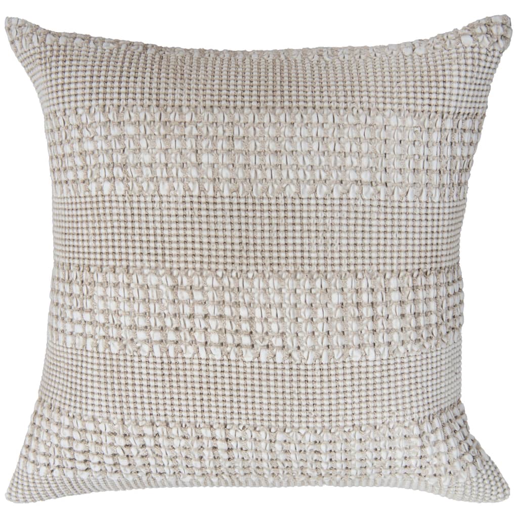 Donny Osmond Dark Natural/Ivory Stripe Modern Throw Pillow, 20"