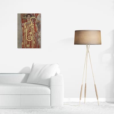 Wynwood Studio Canvas Classic and Figurative Gustav Klimt - Hygieia Gold and Metallic Gold Glam Wall Art Canvas Print