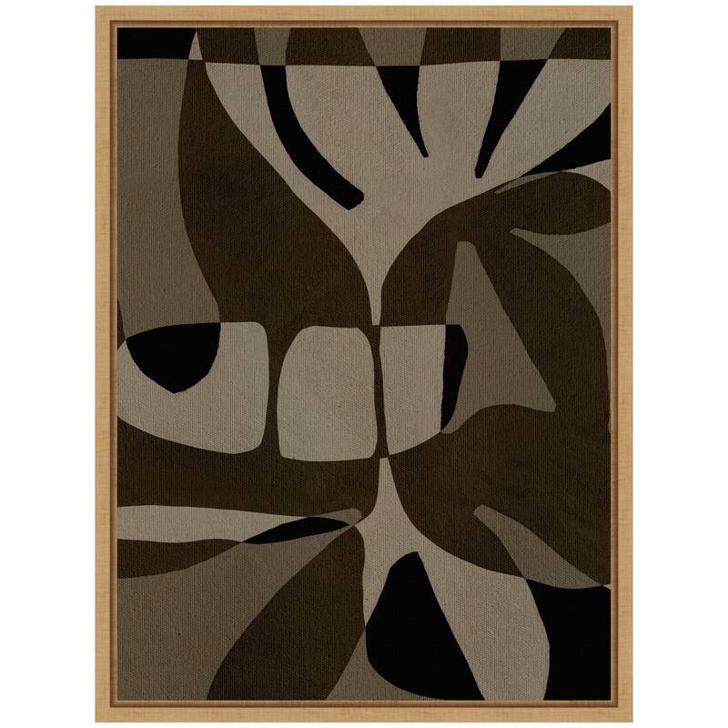 Kate and Laurel Sylvie Contour 2 Framed Canvas by Shatha Al Dafai