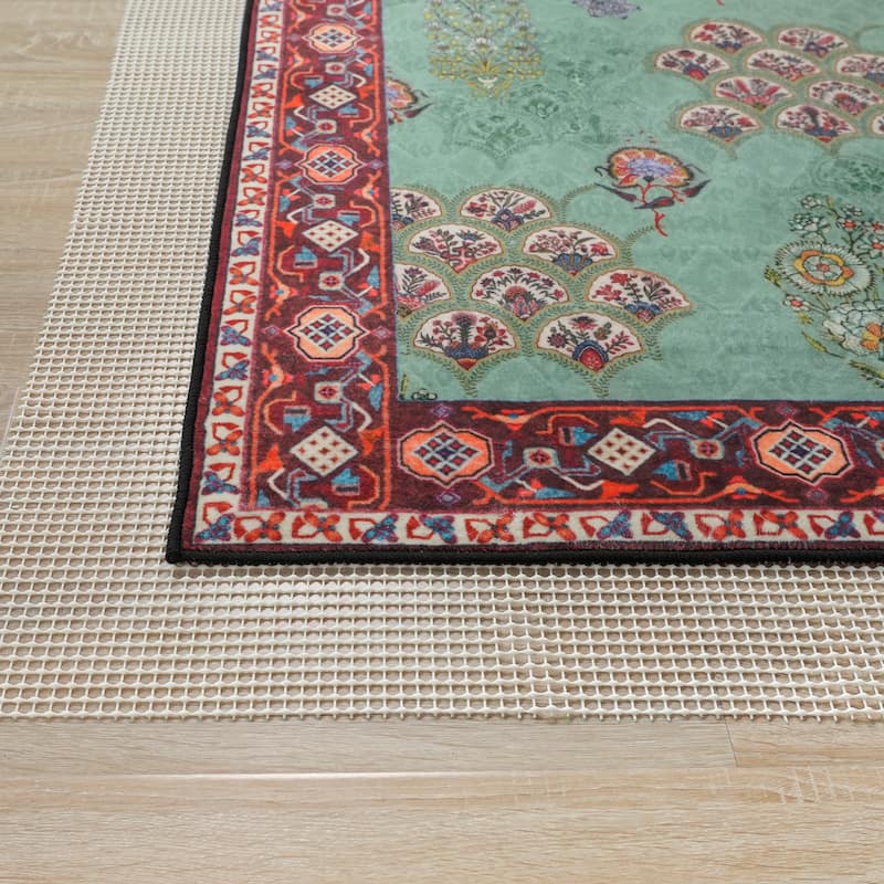 Non-Slip Gripper Mat Floor Protector Indoor Area Rug Pad - Beige