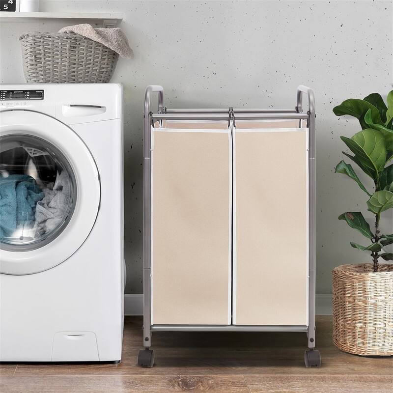 90 L Laundry Hamper with Wheels - 18.5"L x 16.92"W x 31.5"H