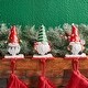 preview thumbnail 12 of 33, Glitzhome Resin Santa Snowman Penguin Gnomes with JOY Christmas Stocking Holders Mantel Ornament(Set of 3)