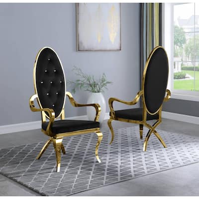 Best Quality Furniture Faux Crystal Arm Chairs