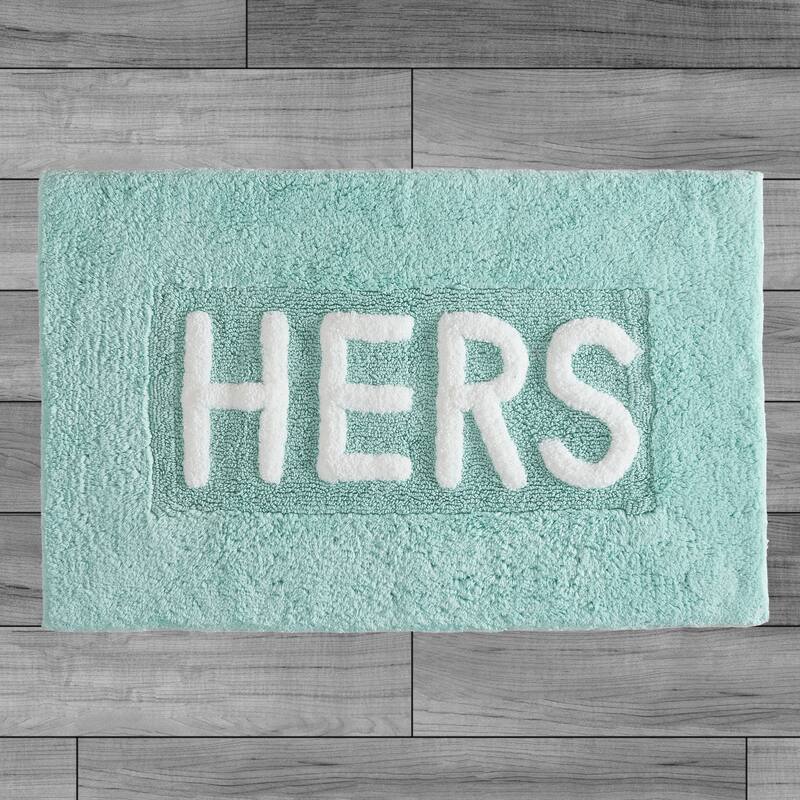 Jean Pierre Novelty Cotton Bath Rug - 21"x34" - "His" & "Hers"