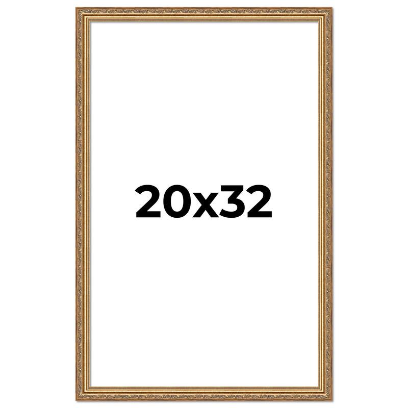 20x32 Frame Red Solid Wood Picture Frame Width 1.75 Inches | Interior Frame Depth 1 13/16 Inches