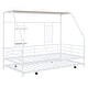 preview thumbnail 19 of 18, White Twin Size Metal House Bed with Trundle and Roof for Kids, Boys and Girls, Bedroom