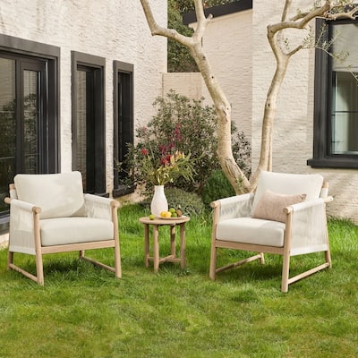 Lynn Outdoor Acacia Wood Patio Furniture Outdoor Chair