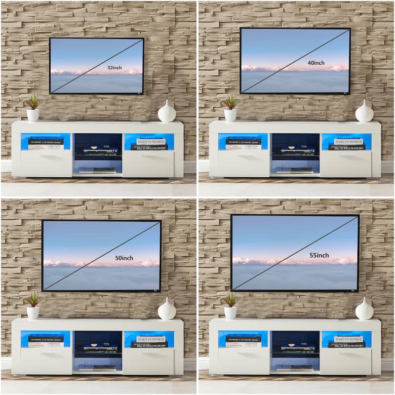 Morden TV Stand with LED Lights
