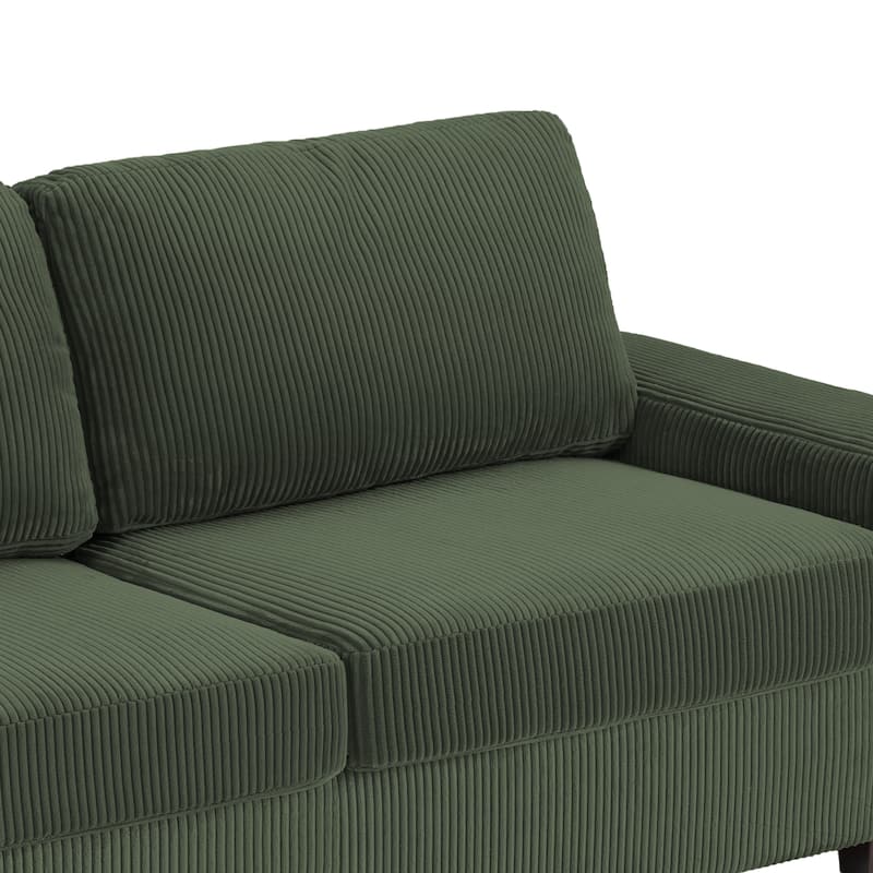 Modern 80" Upholstered Fabric 3-Seater Sofa