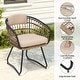 preview thumbnail 4 of 32, 7/9/11PC Outdoor Aluminum Expandable Patio Dining Sets Table with Wicker Chair