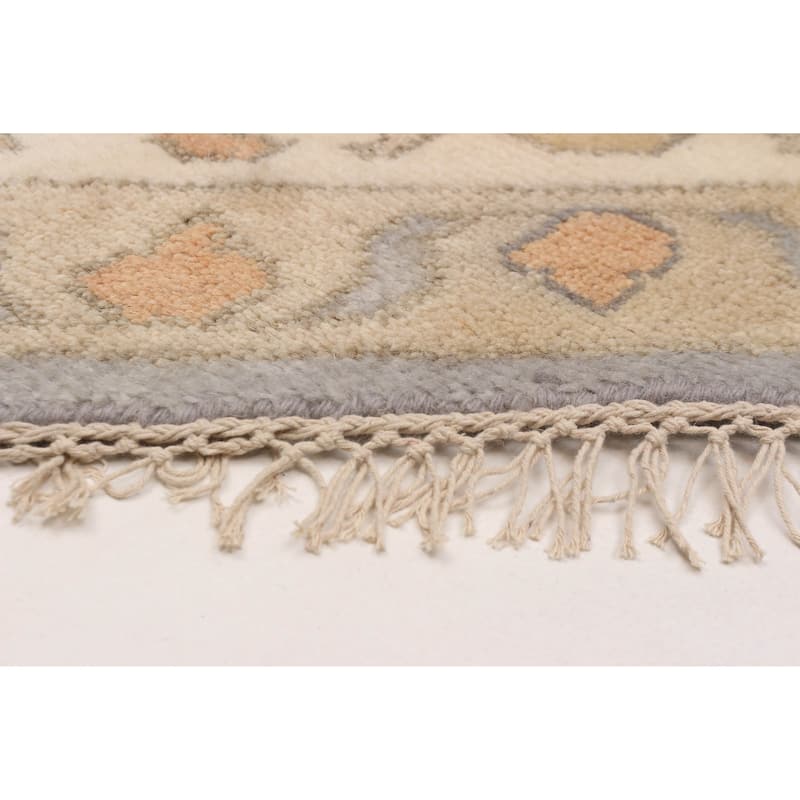 ECARPETGALLERY Hand-knotted Royal Oushak Grey Wool Rug - 8'10 x 8'10