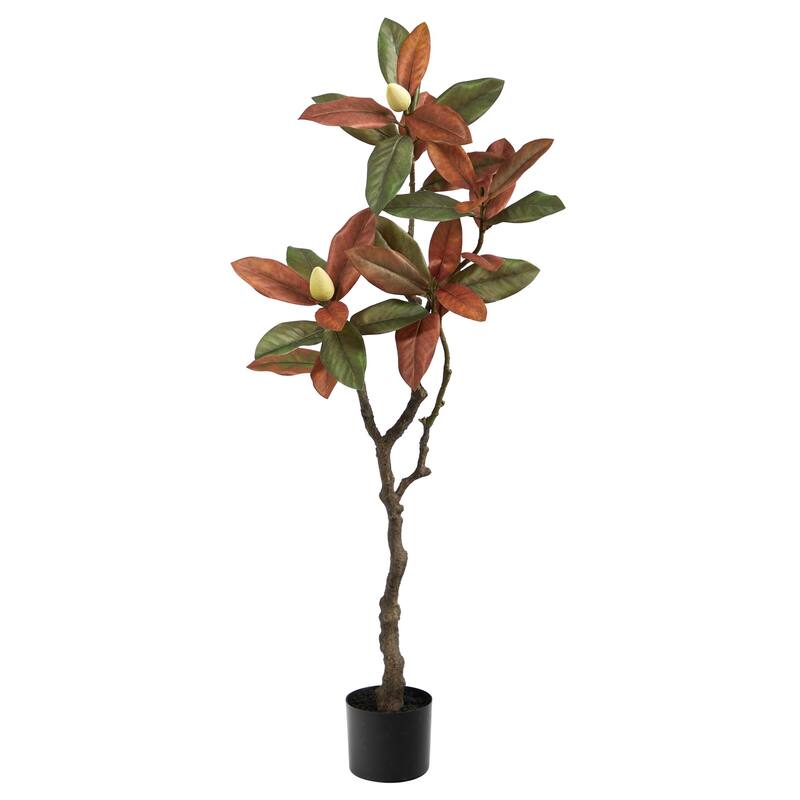 Magnolia Artificial Fall Harvest Potted Tree - 4’