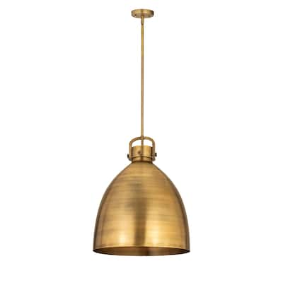 Innovations Lighting Newton Metal Bell - 1 Light 18" Stem Hung Pendant