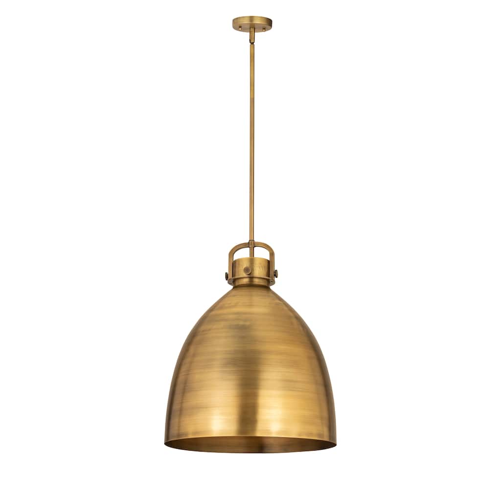 Innovations Lighting Newton Metal Bell - 1 Light 18" Stem Hung Pendant