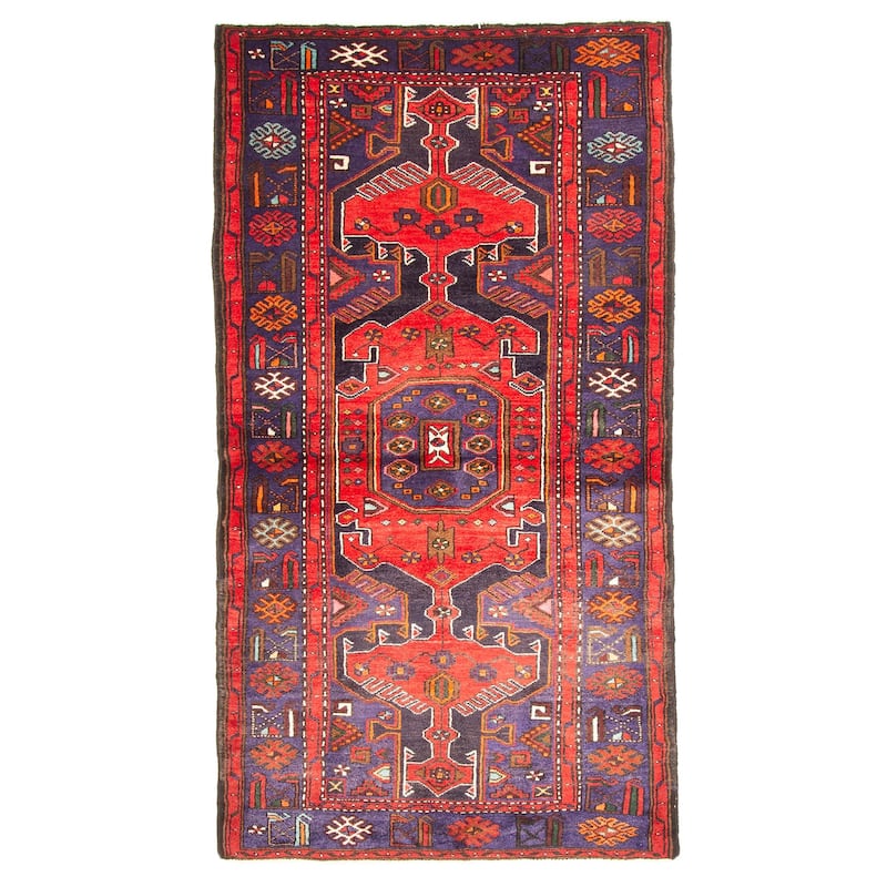 ECARPETGALLERY Hand-knotted Konya Anatolian Blue Wool Rug - 3'8 x 7'0
