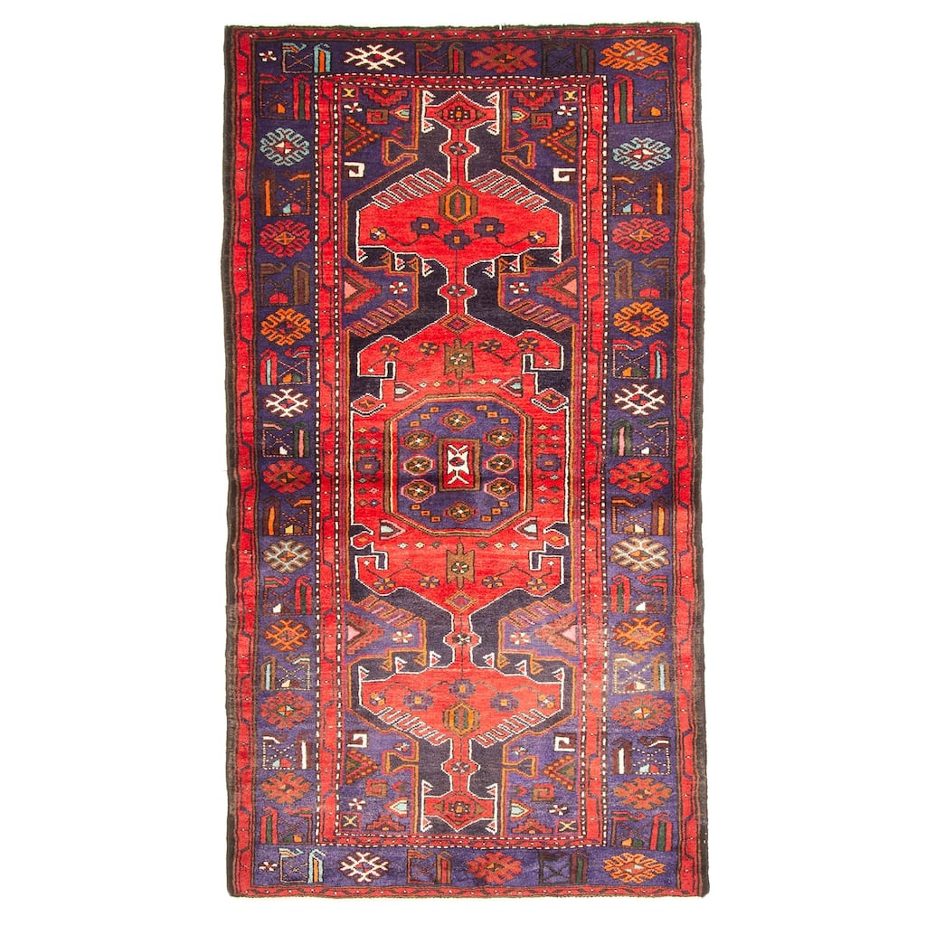 ECARPETGALLERY Hand-knotted Konya Anatolian Blue Wool Rug - 3'8 x 7'0