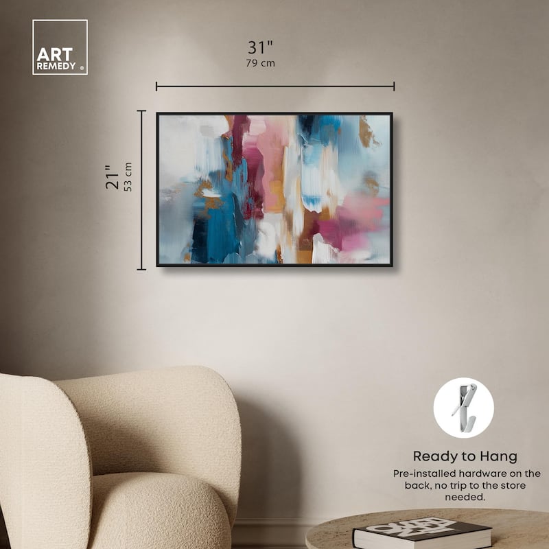 Rosy and Ocean Hues II Canvas by Art Remedy
