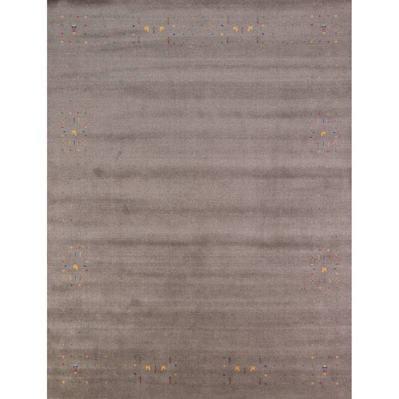 Tribal Gabbeh Indian Area Rug Handmade Bedroom Wool Carpet - 8'0" x 9'10"