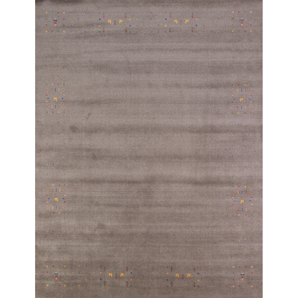 Tribal Gabbeh Indian Area Rug Handmade Bedroom Wool Carpet - 8'0" x 9'10"