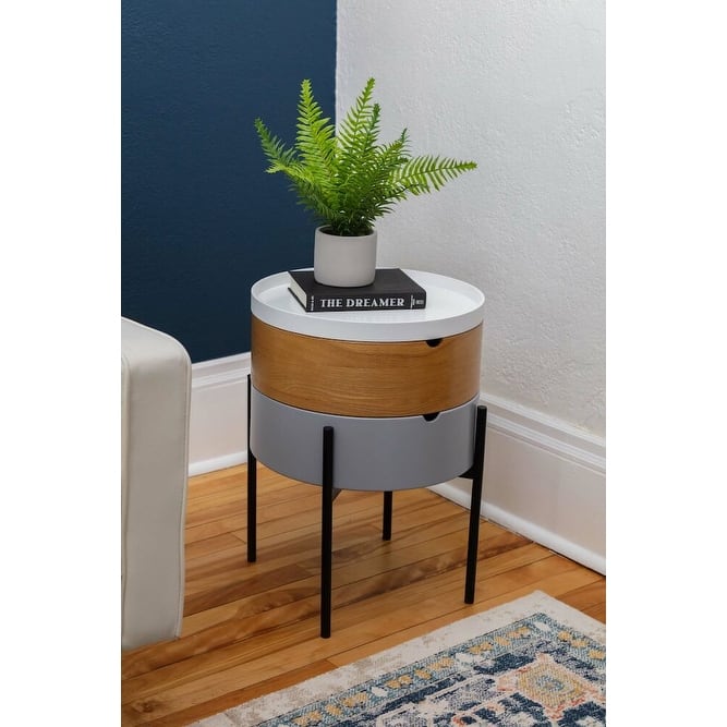 Storage End Table, Tray Top Accent Table with 2Tier Storage On Sale Bed Bath & Beyond