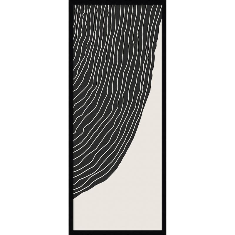 Amanti Art Framed Fabric Pinboard Minimal Line Design #1 by Jay Stanley Printed Bulletin Board - Board Size 16 x 40