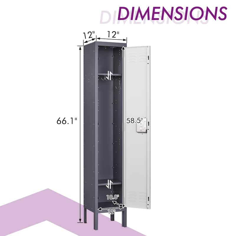 Metal Locker 1 Doors - N/A