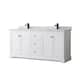 Option White / White Carrara Marble Top / Matte Black