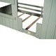 preview thumbnail 19 of 38, Wood House Bed with Roof & Door, Window and Guardrail