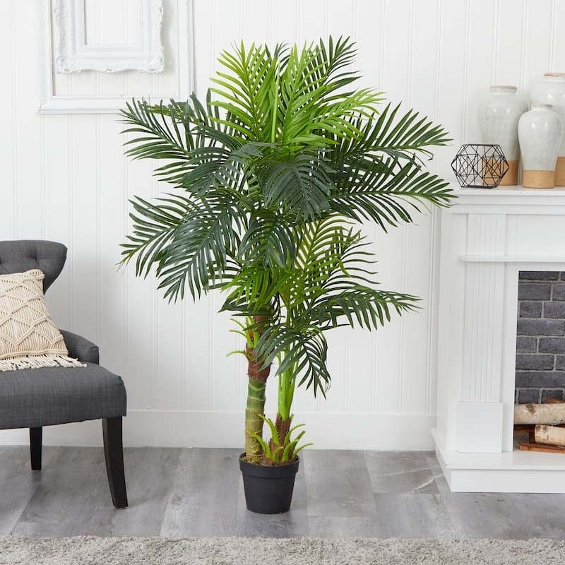 Artificial Palm Tree 5ft Indoor Tropical Decor - Realistic Hawaii Palm Tree for Home Office Living Room - 5ft.