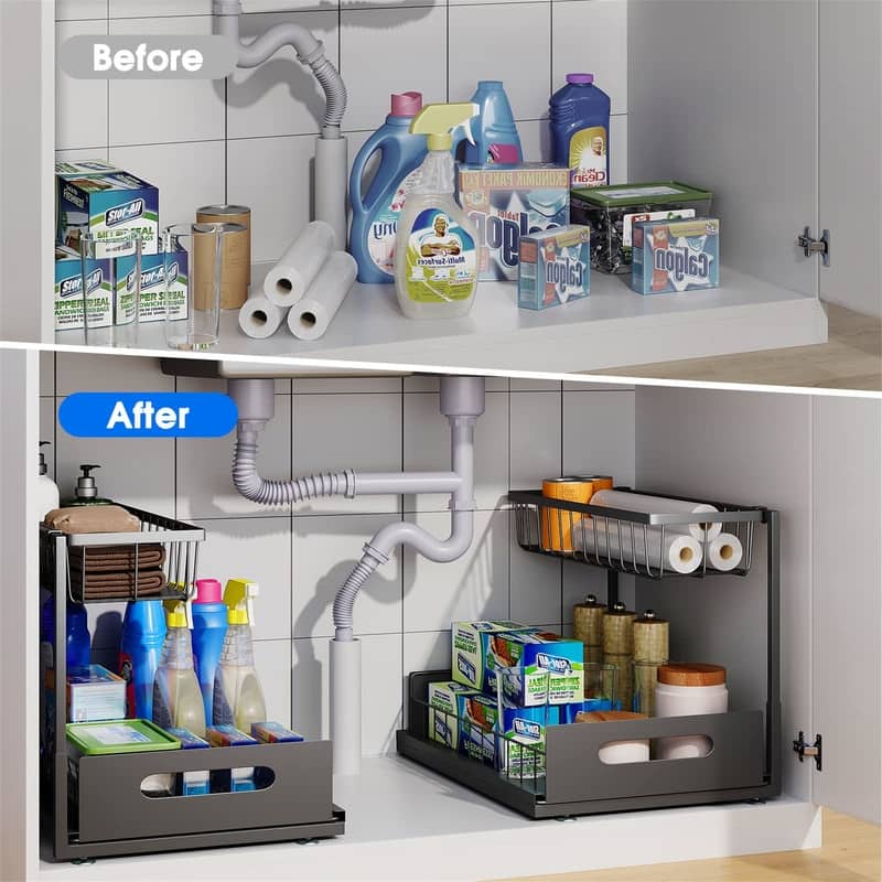 Under Sink Organizers and Storage - 14.4"D x 10.4"W x 10.6"H