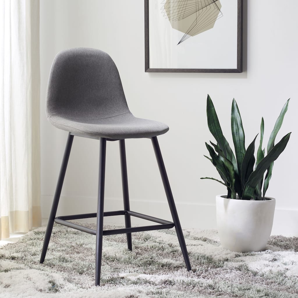 SAFAVIEH Almedia Modern 23-inch Counter Stool - 19.3" W x 16.5" L x 23" H - 19Wx17Dx35H