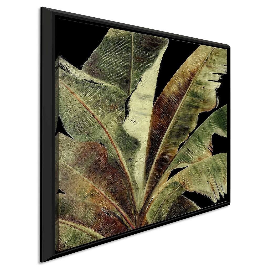 "Uraba Palm on Black I" Print on Floating Canvas