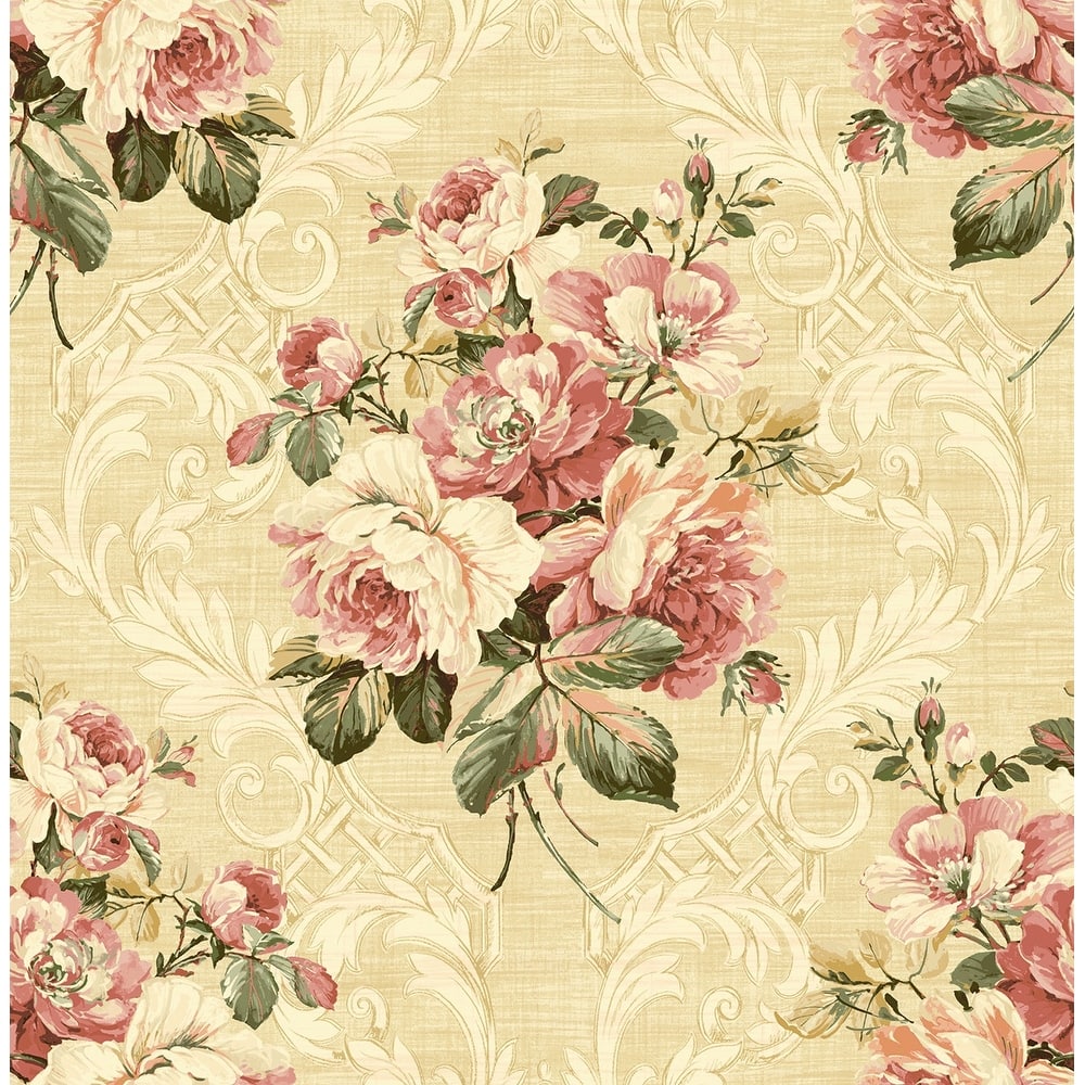 Seabrook Designs Tabitha Flora Bunch Unpasted Wallpaper