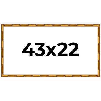 43x22 Frame Gold Bamboo Picture Frame Modern Photo Frame Includes UV Acrylic Shatter Guard Front Acid Free Foam Backing Board