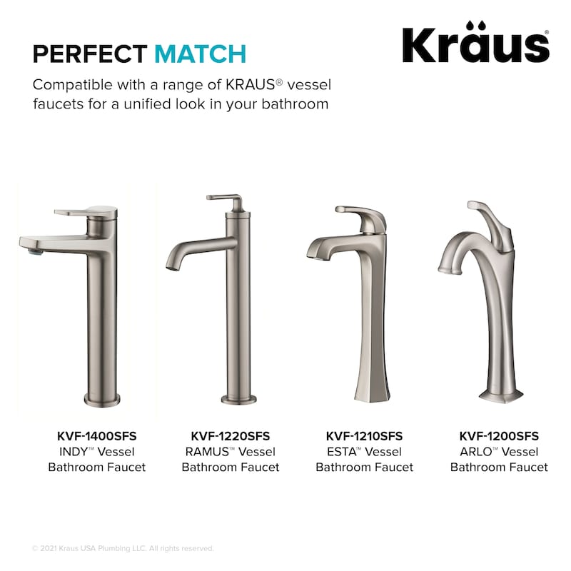 KRAUS Pop-Up Drain for Vessel Bathroom sink