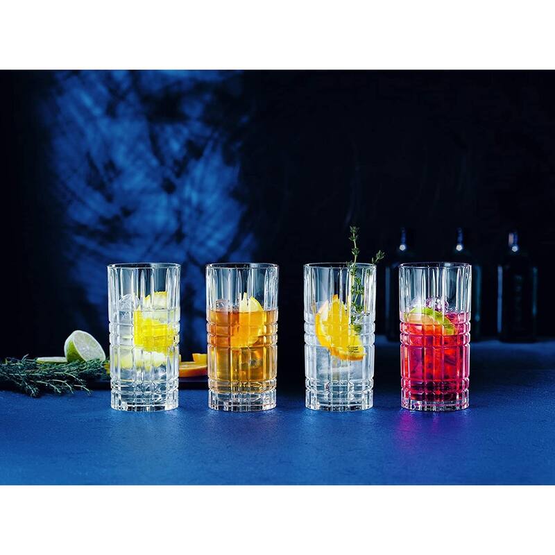 Nachtmann Set of 4 Square Longdrink Glasses - 15 oz
