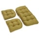 preview thumbnail 17 of 15, Tufted Outdoor Settee Cushion Set (Set of 3) Avocado
