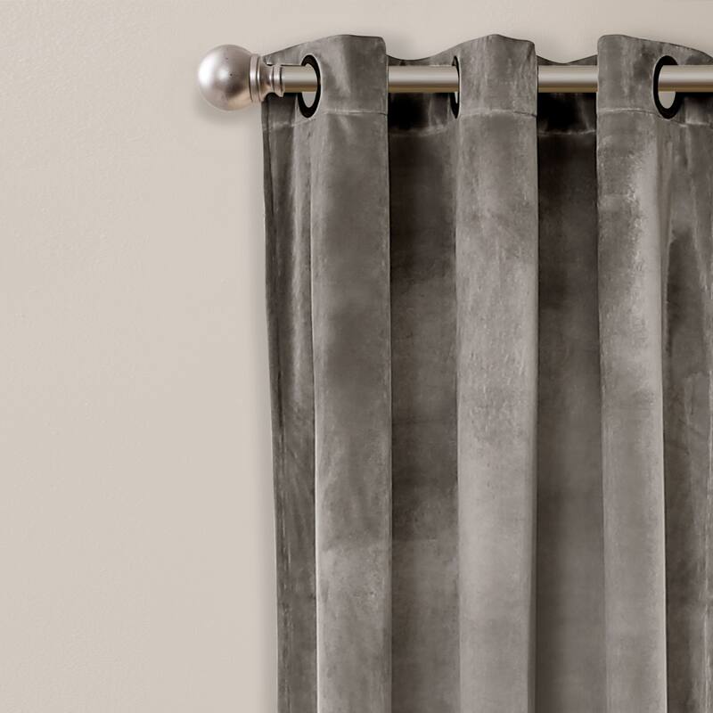 Porch & Den Lapeyrous Velvet Solid Room Darkening Window Curtain Panel Set