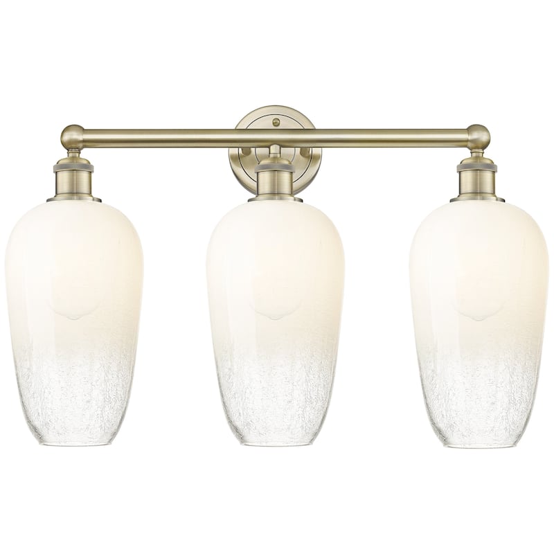 Innovations Lighting 616-3W-18-25 Brookhaven Flute Vanity Brookhaven - Antique Brass / Opal