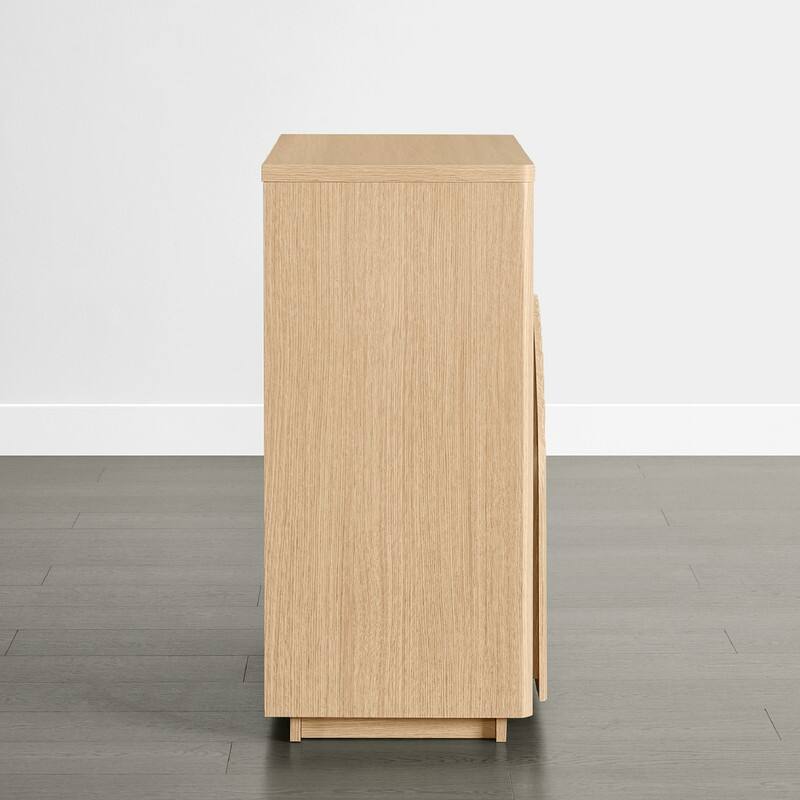 Spruce & Spring Modern Sideboard Buffet Cabinet with Wave Design